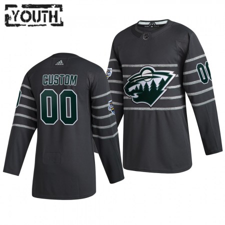 Minnesota Wild Personalizado Grijs Adidas 2020 NHL All-Star Authentic Shirt - Kinderen